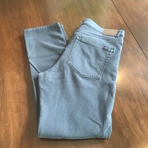 Faherty Terry 5-Pocket Stretch Pants Gray Cotton Lyocell Blend Size 34 x 30